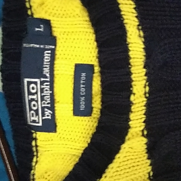 Woven cardigan rugby stripe sweater - Picture 2 of 2